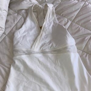 White Lululemon tank top with built in bra